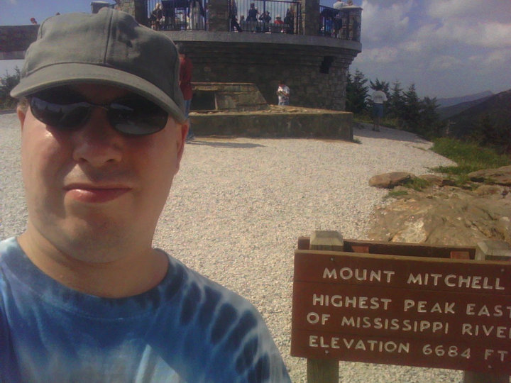 Photo of me at top of Mt. Mitchell